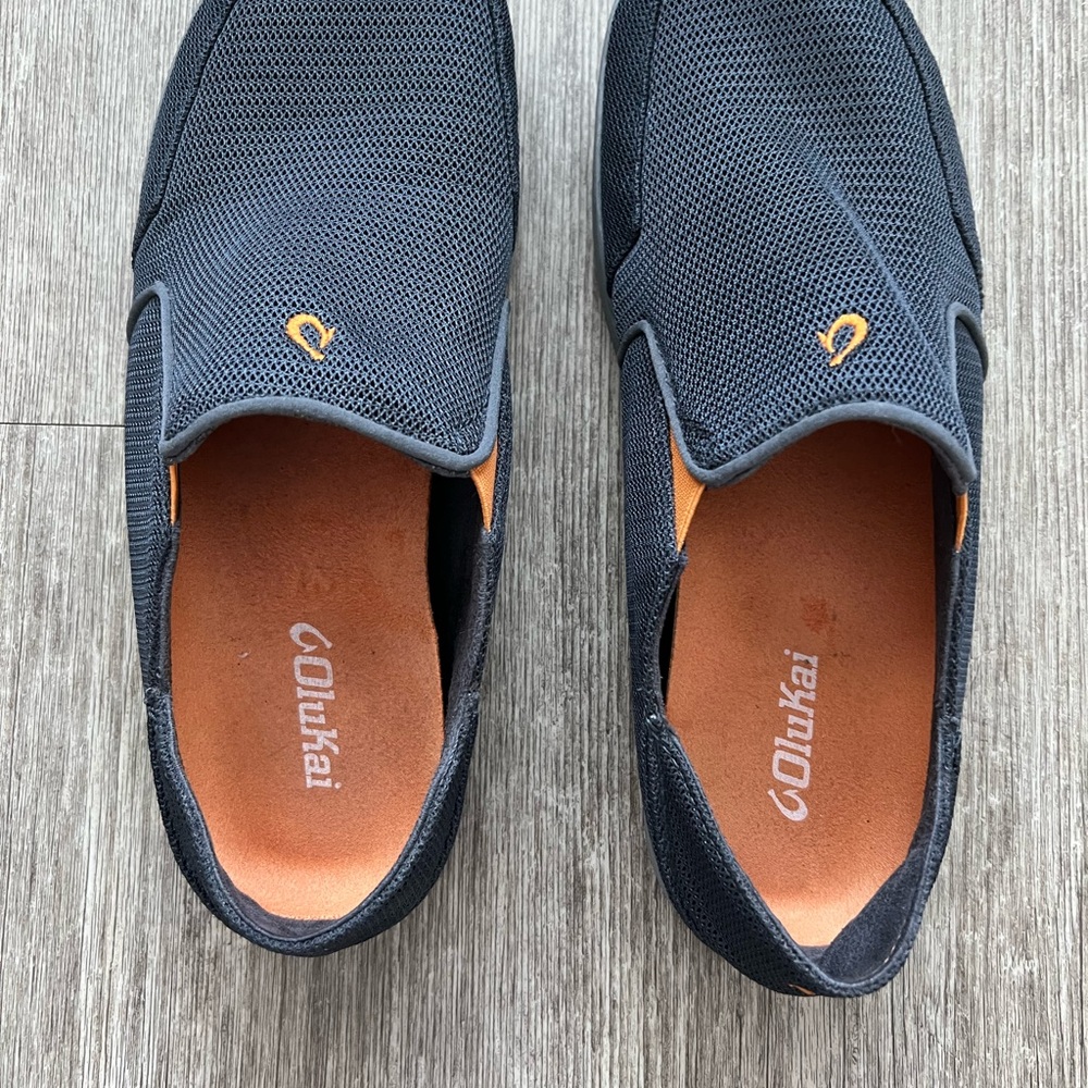 Men’s OluKai Nohea Mesh Smokey Blue slip ons size 11